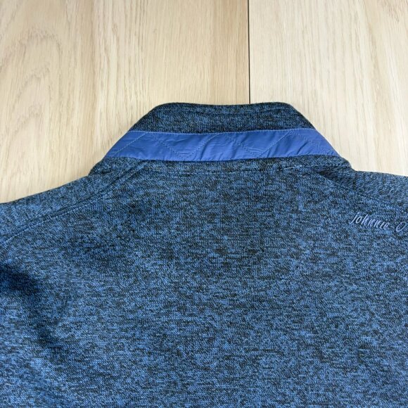 Johnnie-O Mens Blue Reflex Fleece PREP-Formance 1/4 Zip Pullover Jumper Size L - Picture 4 of 10